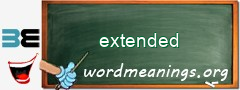 WordMeaning blackboard for extended